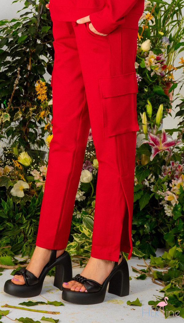 RUBY ROSE CARGO STRAIGHT TROUSERS 