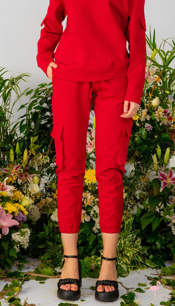 RUBY ROSE CARGO JOGGER TRACK PANTS