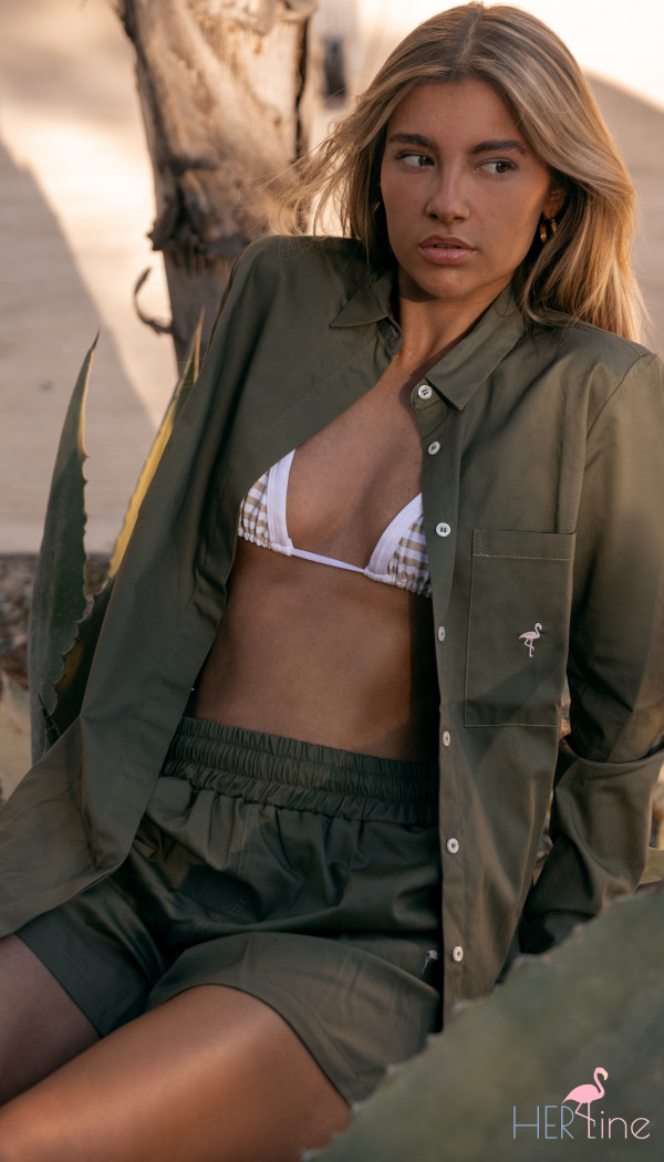 OLIVE SHORT SET 