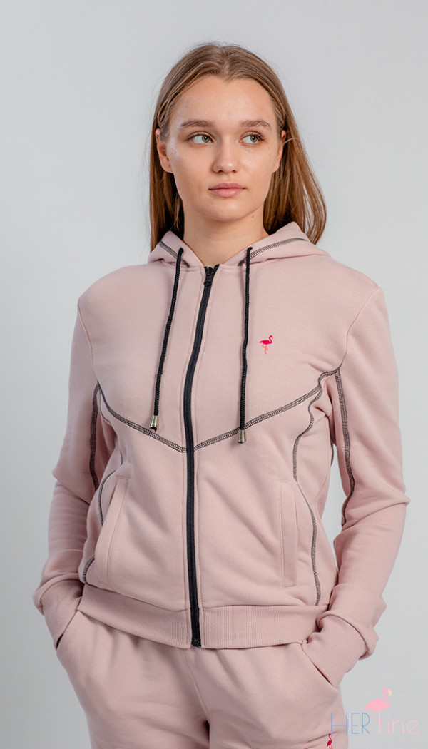 ROSA HOODIE WITH ZIPPER