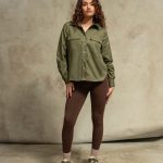 OLIVE SHIRT WITH POCKETS