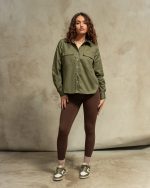 OLIVE SHIRT WITH POCKETS