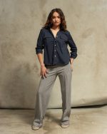 DARK BLUE SHIRT WITH POCKETS