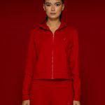 Red Sweatshirt With Zipper
