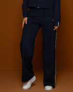 Dark Blue Pants With Decorative Tape