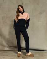Velvet rose polar slim set