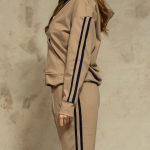 Sand Navy Zip Hoodie