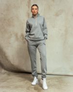Grey Half Zipper Set