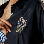 Blue velvet cupcake blouse