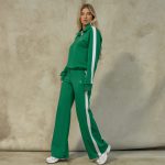 Emerald green white set