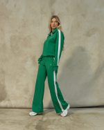 Emerald green white set