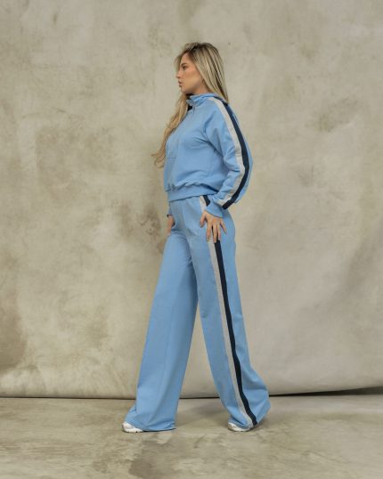 Sky blue stripe pants