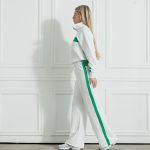 White-Green Powerline Pants