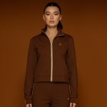 Brown Sweatshirt With Zipper