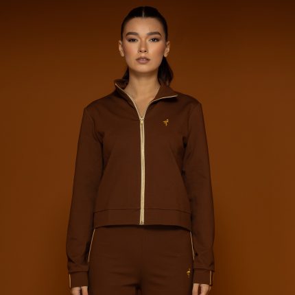 Brown Sweatshirt With Zipper