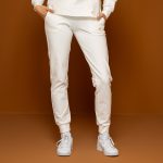 Ecru Slim Track Pants