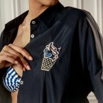 Blue velvet cupcake blouse