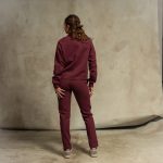 Burgundy rose track pants - Image 3