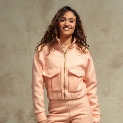 Blush wool Zipper Sweatshirt