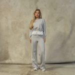 Grey lace sweatshirt