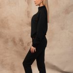 Noir slim track pants
