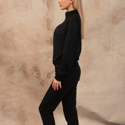 Noir slim track pants
