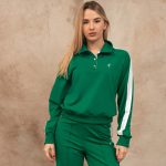 Emerald green white sweatshirt