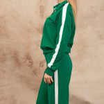 Emerald green white pants