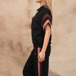 Noir stripe pants
