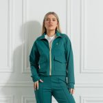 TEAL SWEATSHIRT WITH POCKETS