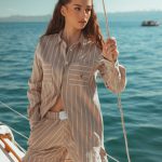 Breeze cream stripe blouse