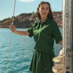 Dark green breeze blouse