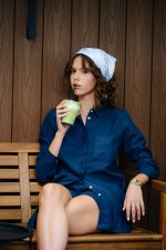 Dark blue linen set - Image 4