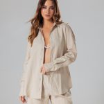Cream basic linen set