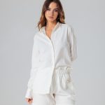 Ivory white basic linen set