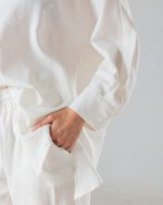 Ivory white oversized linen set - Image 2
