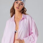 Pink oversized shirt