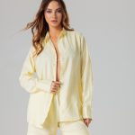 Butter yellow basic linen shirt