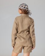 Gold basic linen shirt - Image 2