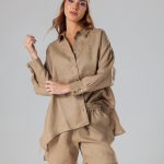 Gold oversized linen set