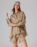 Gold oversized linen set
