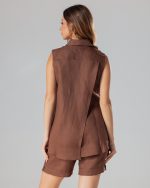 Brown linen top - Image 2