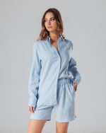 Light blue basic linen set