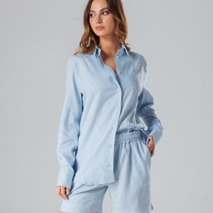 Light blue basic linen set