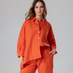 Orange oversize linen set