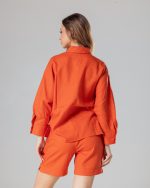 Orange oversize linen set - Image 2
