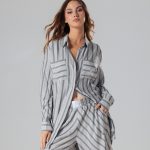 Grey stripe shorts