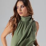 Jade silk top