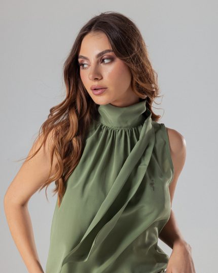 Jade silk top