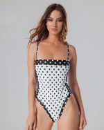 Procida white polka dot